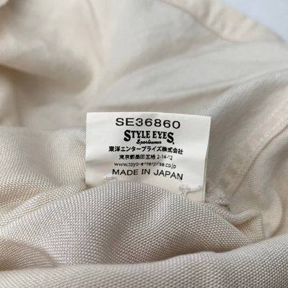 【中古品】【メンズ】 STYLE EYES スタイルアイズ 東洋エンタープライズ ボーリングシャツ 半袖シャツ ピエロ刺繍 ブランド 古着 145-260606-gm-37-fuz サイズ：L カラー：アイボリー 万代Net店