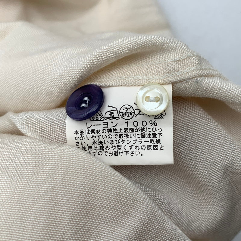 【中古品】【メンズ】 STYLE EYES スタイルアイズ 東洋エンタープライズ ボーリングシャツ 半袖シャツ ピエロ刺繍 ブランド 古着 145-260606-gm-37-fuz サイズ：L カラー：アイボリー 万代Net店
