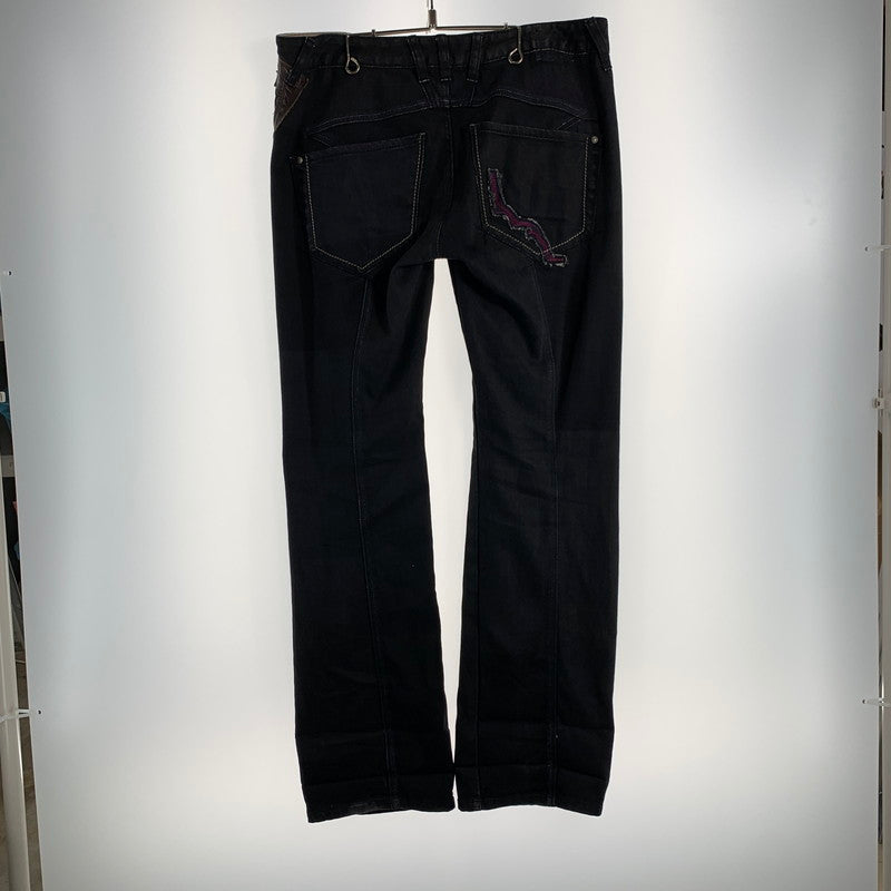 【中古品】【メンズ】 MARITHE FRANCOIS GIRBAUD マリテ フランソワ ジルボー デニム パンツ ジーンズ ボトムス 古着 156-260608-mh-12-fuzh サイズ：LL カラー：ブラック 万代Net店