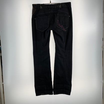 【中古品】【メンズ】 MARITHE FRANCOIS GIRBAUD マリテ フランソワ ジルボー デニム パンツ ジーンズ ボトムス 古着 156-260608-mh-12-fuzh サイズ：LL カラー：ブラック 万代Net店