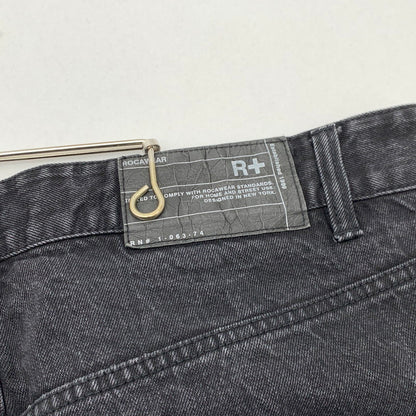 【中古品】【メンズ】 ROCAWEAR ロカウェア デニムパンツ ジーンズ ブランド 古着 ボトムス 153-260606-gm-03-fuz サイズ：W44 カラー：ブラック 万代Net店