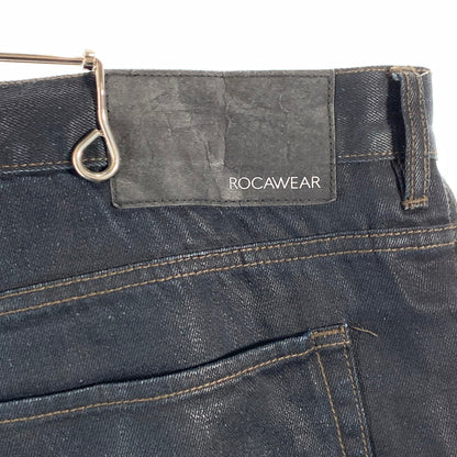 【中古品】【メンズ】 ROCAWEAR ロカウェア デニムパンツ ジーンズ ブランド 古着 ボトムス 153-260606-gm-02-fuz サイズ：W42 カラー：インディゴ ブラック 万代Net店