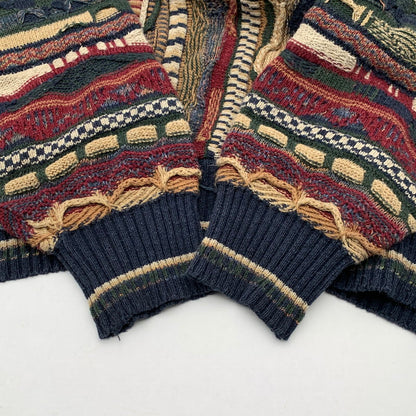 【中古品】【メンズ】 CROFT＆BARROW クロフト＆バロー マルチストライプニット セーター ブランド 古着 145-260606-gm-04-fuz サイズ：L カラー：マルチカラー 万代Net店