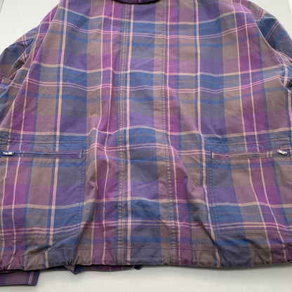 【中古品】【メンズ】 SUPREME COTTON UTILITY ANORAK PLAID シュプリーム ユーティリティアノラックジャケット ブルゾン アウター ブランド 古着 149-260606-gm-01-fuz サイズ：XXL カラー：パープル 総柄 万代Net店