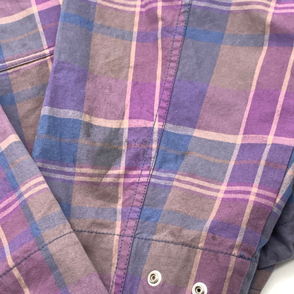 【中古品】【メンズ】 SUPREME COTTON UTILITY ANORAK PLAID シュプリーム ユーティリティアノラックジャケット ブルゾン アウター ブランド 古着 149-260606-gm-01-fuz サイズ：XXL カラー：パープル 総柄 万代Net店