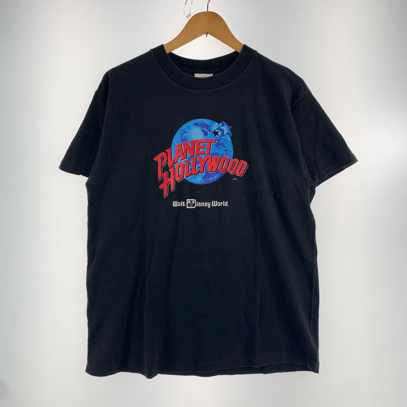 【中古品】【メンズ】 PLANET HOLLYWOOD プラネット ハリウッド 半袖 Tシャツ WALT DISNEY WORLD ディズニー トップス 古着 145-260608-mh-02-fuzh サイズ：L カラー：ブラック 万代Net店