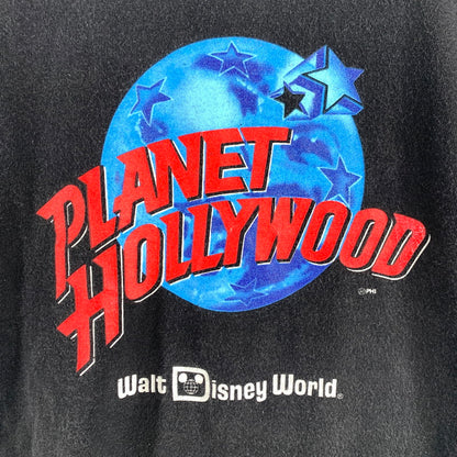 【中古品】【メンズ】 PLANET HOLLYWOOD プラネット ハリウッド 半袖 Tシャツ WALT DISNEY WORLD ディズニー トップス 古着 145-260608-mh-02-fuzh サイズ：L カラー：ブラック 万代Net店