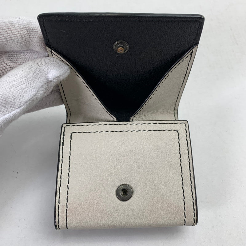【中古品】【メンズ】 BOTTEGA VENETA ボッテガ・ヴェネタ コインケース WHITE.BLACK/バイカラー ※汚れ.スレ.使用感有 財布 サイフ 181-260917-io-02-fuzh カラー：ホワイトブラック 万代Net店