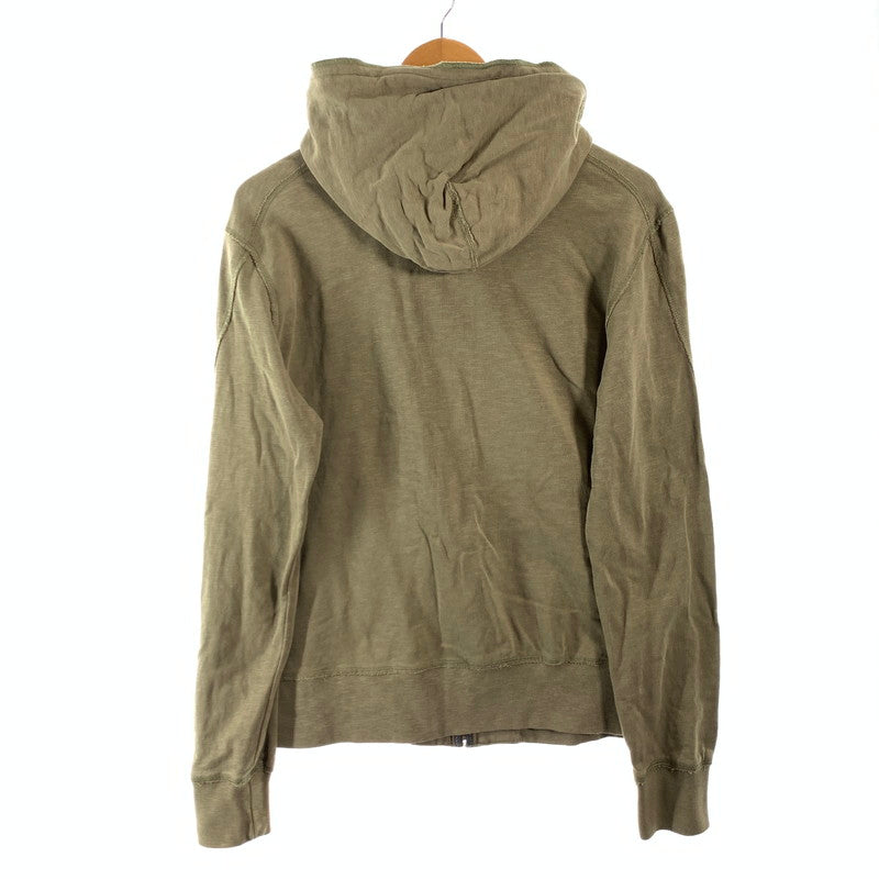 【中古品】【メンズ】 STONE ISLAND DENIMS ZIP PARKA ストーンアイランド ジップアップ デニム パーカー ブランド 古着 141-260606-gm-09-fuz サイズ：L カラー：カーキ 万代Net店