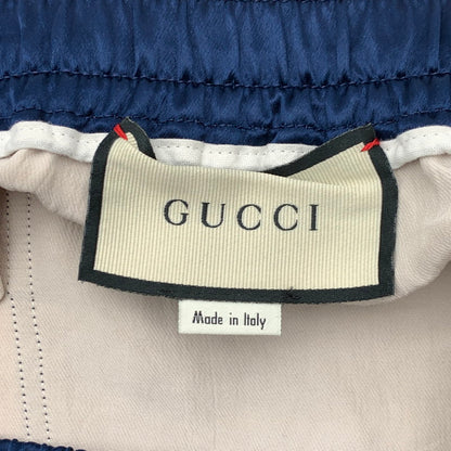 【中古品】【メンズ】 GUCCI グッチ サテンGGスターショートパンツ ハーフパンツ ボトムス ブランド 古着 152-260606-gm-06-fuz サイズ：44 カラー：ネイビー 万代Net店
