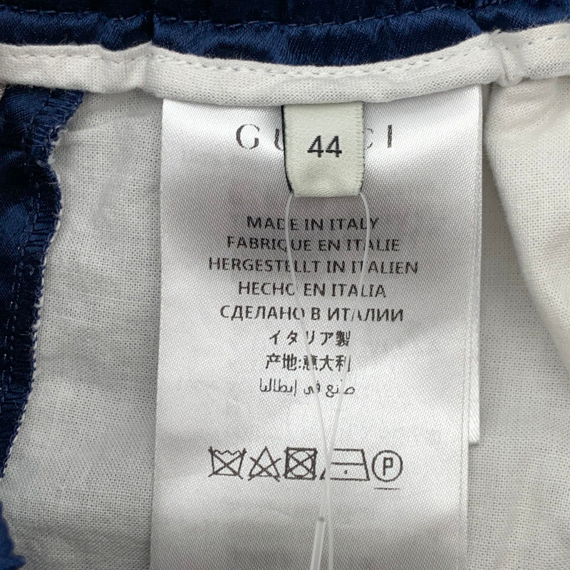 【中古品】【メンズ】 GUCCI グッチ サテンGGスターショートパンツ ハーフパンツ ボトムス ブランド 古着 152-260606-gm-06-fuz サイズ：44 カラー：ネイビー 万代Net店