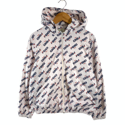 【中古品】【キッズ】 FENDI KIDS フェンディ キッズ ナイロンジャケット ブルゾン ブランド 古着 173-260606-gm-10-fuz サイズ：12(KIDS) カラー：ホワイト 万代Net店