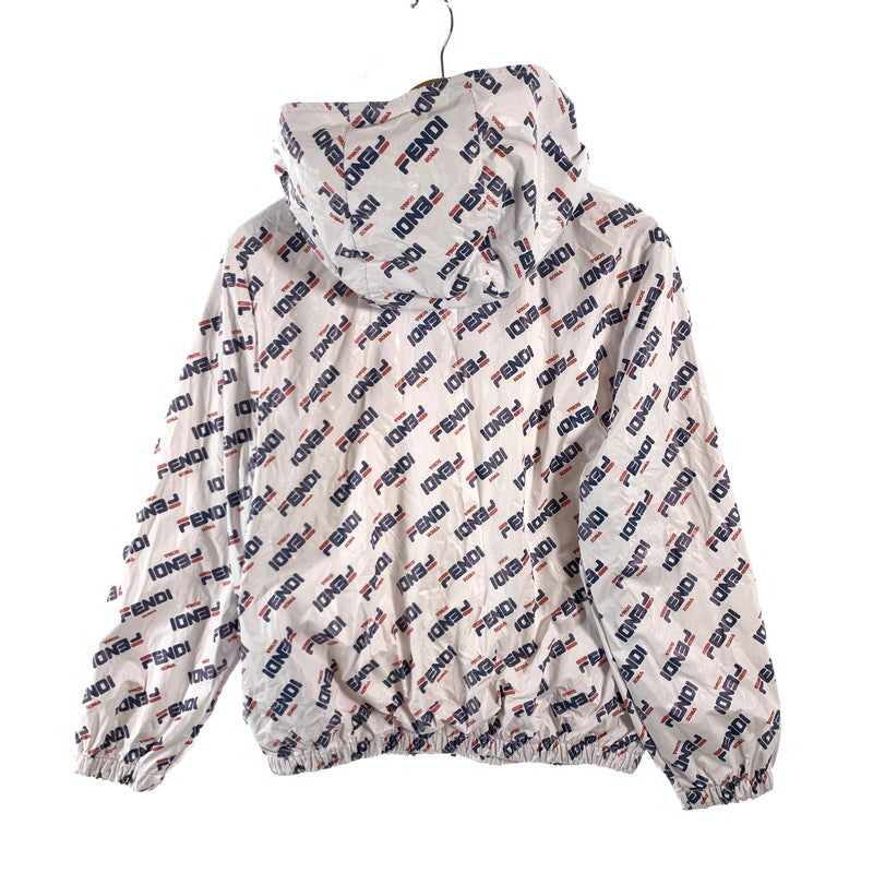 【中古品】【キッズ】 FENDI KIDS フェンディ キッズ ナイロンジャケット ブルゾン ブランド 古着 173-260606-gm-10-fuz サイズ：12(KIDS) カラー：ホワイト 万代Net店