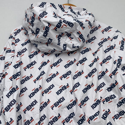 【中古品】【キッズ】 FENDI KIDS フェンディ キッズ ナイロンジャケット ブルゾン ブランド 古着 173-260606-gm-10-fuz サイズ：12(KIDS) カラー：ホワイト 万代Net店