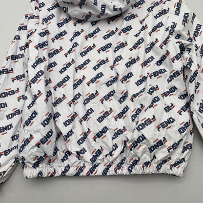 【中古品】【キッズ】 FENDI KIDS フェンディ キッズ ナイロンジャケット ブルゾン ブランド 古着 173-260606-gm-10-fuz サイズ：12(KIDS) カラー：ホワイト 万代Net店