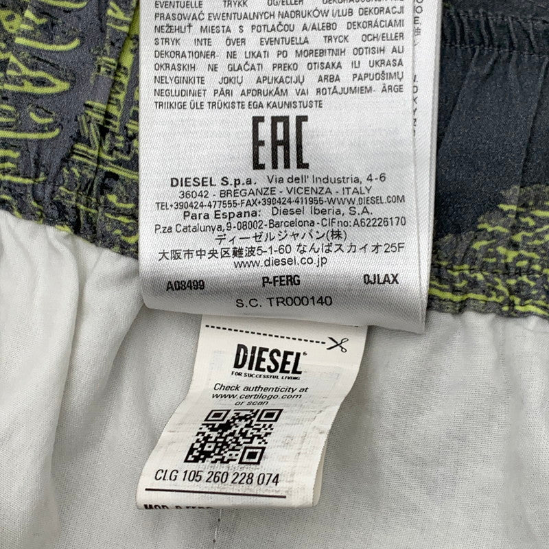 【中古品】【メンズ】 DIESEL ディーゼル ハーフパンツ ショートパンツ ボトムス ブランド 古着 152-260606-gm-15-fuz サイズ：48 カラー：グレー 総柄 万代Net店