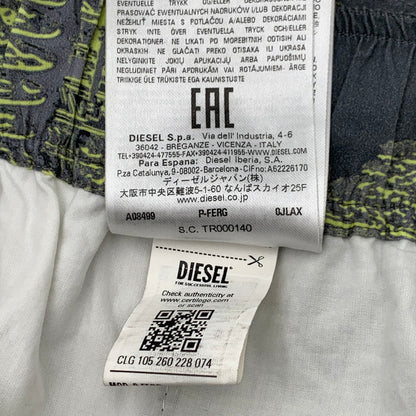 【中古品】【メンズ】 DIESEL ディーゼル ハーフパンツ ショートパンツ ボトムス ブランド 古着 152-260606-gm-15-fuz サイズ：48 カラー：グレー 総柄 万代Net店