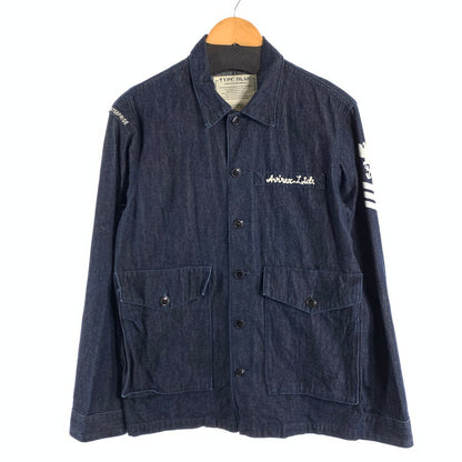 【中古品】【メンズ】 AVIREX 6185100 BDU SHIRT JACKET アヴィレックス BDUシャツ 長袖シャツジャケット ミリタリー ブランド 古着 145-260628-gm-10-fuz サイズ：M カラー：ブルー 万代Net店