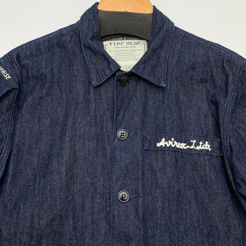 【中古品】【メンズ】 AVIREX 6185100 BDU SHIRT JACKET アヴィレックス BDUシャツ 長袖シャツジャケット ミリタリー ブランド 古着 145-260628-gm-10-fuz サイズ：M カラー：ブルー 万代Net店