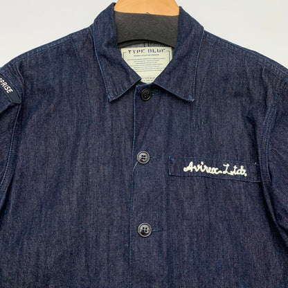 【中古品】【メンズ】 AVIREX 6185100 BDU SHIRT JACKET アヴィレックス BDUシャツ 長袖シャツジャケット ミリタリー ブランド 古着 145-260628-gm-10-fuz サイズ：M カラー：ブルー 万代Net店