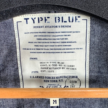 【中古品】【メンズ】 AVIREX 6185100 BDU SHIRT JACKET アヴィレックス BDUシャツ 長袖シャツジャケット ミリタリー ブランド 古着 145-260628-gm-10-fuz サイズ：M カラー：ブルー 万代Net店