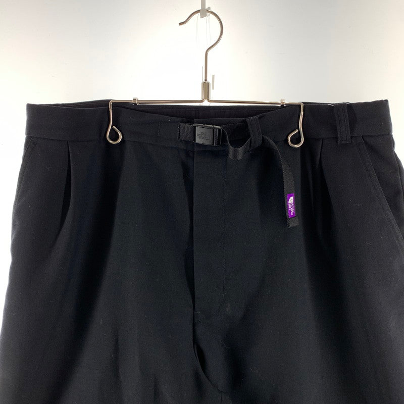 【中古品】【メンズ】 THE NORTH FACE ノースフェイス PURPLE LABEL N24FC083 WIDE TAPERED FIELD PANTS イージーパンツ ワイド テーパード シルエット パンツ ボトムス 古着 155-260607-mh-31-fuz サイズ：36 カラー：ブラック 万代Net店