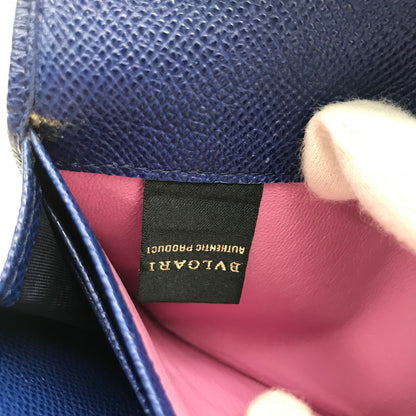 【中古品】【メンズ】 BVLGARI ブルガリ 36317 ブルーダリア 長財布 財布 ロゴクリップ サークルクリップ 181-260610-mh-10-fuzh カラー：ブルー 万代Net店