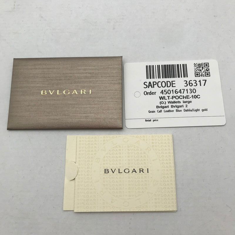 【中古品】【メンズ】 BVLGARI ブルガリ 36317 ブルーダリア 長財布 財布 ロゴクリップ サークルクリップ 181-260610-mh-10-fuzh カラー：ブルー 万代Net店