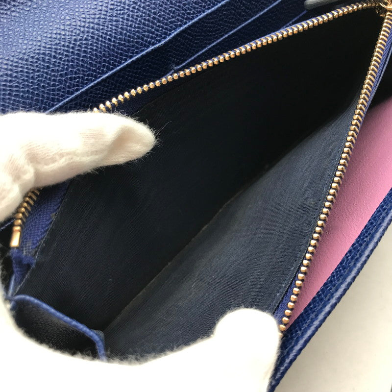 【中古品】【メンズ】 BVLGARI ブルガリ 36317 ブルーダリア 長財布 財布 ロゴクリップ サークルクリップ 181-260610-mh-10-fuzh カラー：ブルー 万代Net店