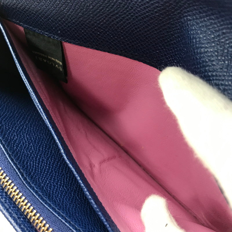 【中古品】【メンズ】 BVLGARI ブルガリ 36317 ブルーダリア 長財布 財布 ロゴクリップ サークルクリップ 181-260610-mh-10-fuzh カラー：ブルー 万代Net店