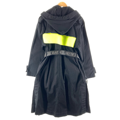 【中古品】【レディース】 DIESEL ディーゼル G-ACIR-B OVERCOAT フード付き トレンチコート カラー ブラック SIZE:XS 169-260617-ky-01-fuzh 万代Net店