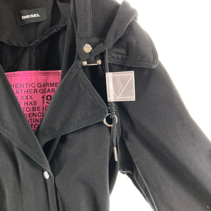 【中古品】【レディース】 DIESEL ディーゼル G-ACIR-B OVERCOAT フード付き トレンチコート カラー ブラック SIZE:XS 169-260617-ky-01-fuzh 万代Net店