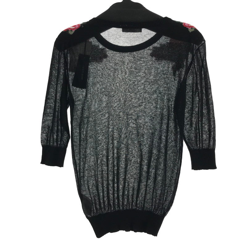 【中古品】【レディース】 DIESEL ディーゼル ニット BLACK 薔薇 7分丈 SIZE:S タグ付 170-260917-io-10-fuzh カラー：ブラック 万代Net店