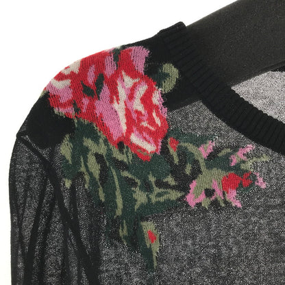 【中古品】【レディース】 DIESEL ディーゼル ニット BLACK 薔薇 7分丈 SIZE:S タグ付 170-260917-io-10-fuzh カラー：ブラック 万代Net店