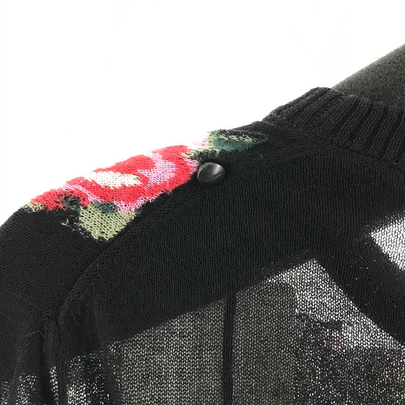 【中古品】【レディース】 DIESEL ディーゼル ニット BLACK 薔薇 7分丈 SIZE:S タグ付 170-260917-io-10-fuzh カラー：ブラック 万代Net店