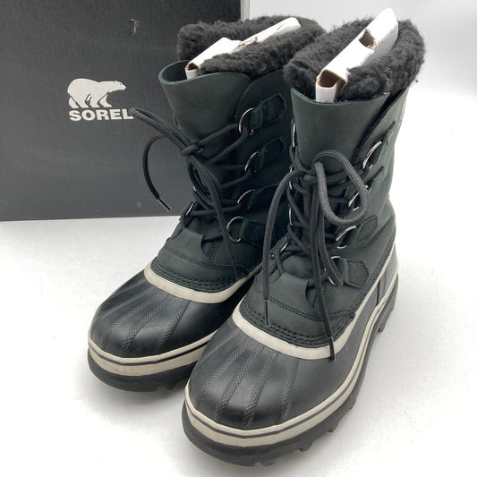 【中古品】【メンズ】 SOREL ソレル NM1000-016 CARIBOU WP カリブー スノーブーツ ウィンターブーツ 靴 167-260929-vt-89-fuzh サイズ：25cm カラー：ブラック 万代Net店