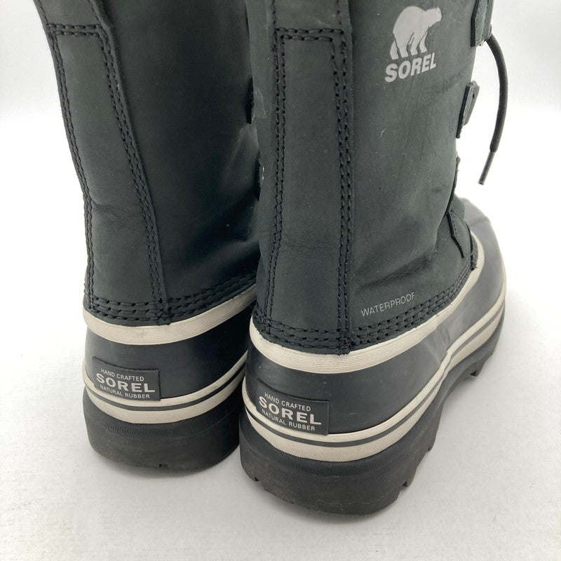 【中古品】【メンズ】 SOREL ソレル NM1000-016 CARIBOU WP カリブー スノーブーツ ウィンターブーツ 靴 167-260929-vt-89-fuzh サイズ：25cm カラー：ブラック 万代Net店