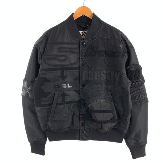 【中古品】【メンズ】 DIESEL J-BULC-PATCH ディーゼル ボンバージャケット 中綿ジャケット アウター ブルゾン ブランド 古着 141-260614-gm-30-fuz サイズ：L カラー：ブラック 万代Net店