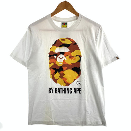 【中古品】【メンズ】 A BATHING APE 1ST CAMOBY BATHING APE TEE アベイシングエイプ 半袖Tシャツ カットソー ブランド 古着 142-260614-gm-05-fuz サイズ：M カラー：ホワイト 万代Net店