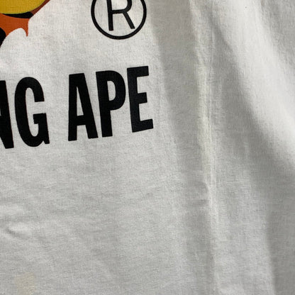 【中古品】【メンズ】 A BATHING APE 1ST CAMOBY BATHING APE TEE アベイシングエイプ 半袖Tシャツ カットソー ブランド 古着 142-260614-gm-05-fuz サイズ：M カラー：ホワイト 万代Net店