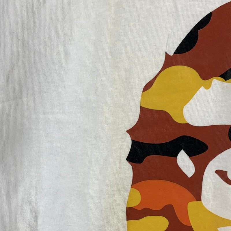【中古品】【メンズ】 A BATHING APE 1ST CAMOBY BATHING APE TEE アベイシングエイプ 半袖Tシャツ カットソー ブランド 古着 142-260614-gm-05-fuz サイズ：M カラー：ホワイト 万代Net店