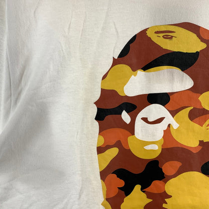 【中古品】【メンズ】 A BATHING APE 1ST CAMOBY BATHING APE TEE アベイシングエイプ 半袖Tシャツ カットソー ブランド 古着 142-260614-gm-05-fuz サイズ：M カラー：ホワイト 万代Net店