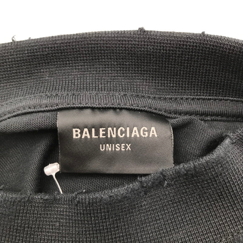 【中古品】【メンズ】 BALENCIAGA バレンシアガ 787349 TQVU4 LOGO SS TEE ロゴ Tシャツ 半袖 トップス 古着 141-260610-mh-03-fuzh サイズ：02 カラー：ブラック 万代Net店