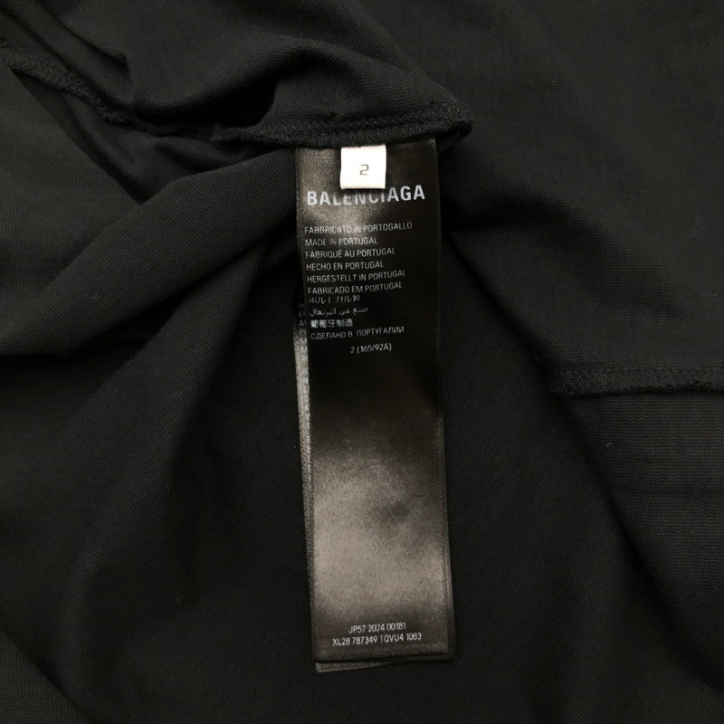 【中古品】【メンズ】 BALENCIAGA バレンシアガ 787349 TQVU4 LOGO SS TEE ロゴ Tシャツ 半袖 トップス 古着 141-260610-mh-03-fuzh サイズ：02 カラー：ブラック 万代Net店