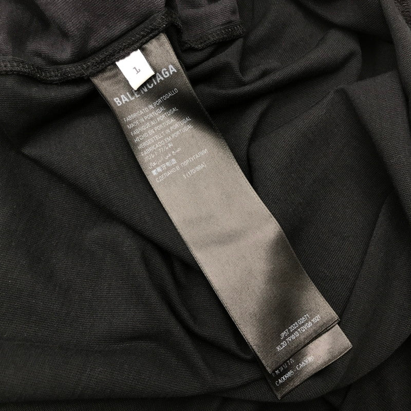 【中古品】【メンズ】 BALENCIAGA バレンシアガ 791613 TQVQ6 TAPE TYPE LS TEE 24SS ロング Tシャツ トップス 古着 141-260610-mh-04-fuzh サイズ：L カラー：ブラック 万代Net店