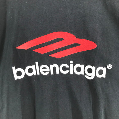 【中古品】【メンズ】 BALENCIAGA バレンシアガ 791613 TQVQ6 TAPE TYPE LS TEE 24SS ロング Tシャツ トップス 古着 141-260610-mh-04-fuzh サイズ：L カラー：ブラック 万代Net店