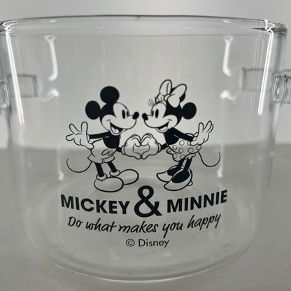 【中古美品】 未使用 開封品 Disney ディズニー ミッキー＆ミニー グラス クッキング ポット 2コ セット まとめ 101-260615-mh-02-fuz 万代Net店