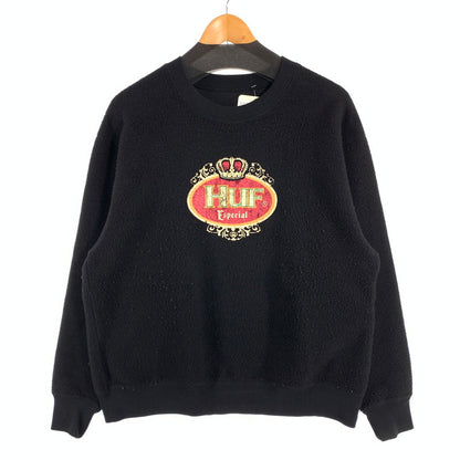 【中古品】【メンズ】 HUF SWEAT SHIRT ハフ スウェットシャツ トップス ブランド 古着 142-260808-gm-33-fuzh サイズ：不明 カラー：ブラック 万代Net店