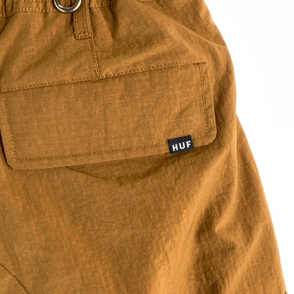 【中古品】【メンズ】 HUF PANTS ハフ ナイロンパンツ ボトムス ブランド 古着 153-260614-gm-17-fuz サイズ：M カラー：ブラウン 万代Net店