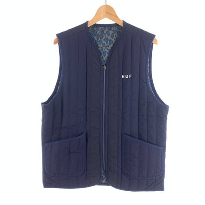 【中古品】【メンズ】 HUF QUILTING VEST ハフ キルティングベスト ジャケット ブランド 古着 142-260726-gm-14-fuzh サイズ：M カラー：ネイビー 万代Net店